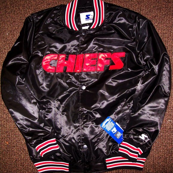 KANSAS CITY CHIEFS STARTER Snap Down Jacket BLACK - Picture 4 of 8